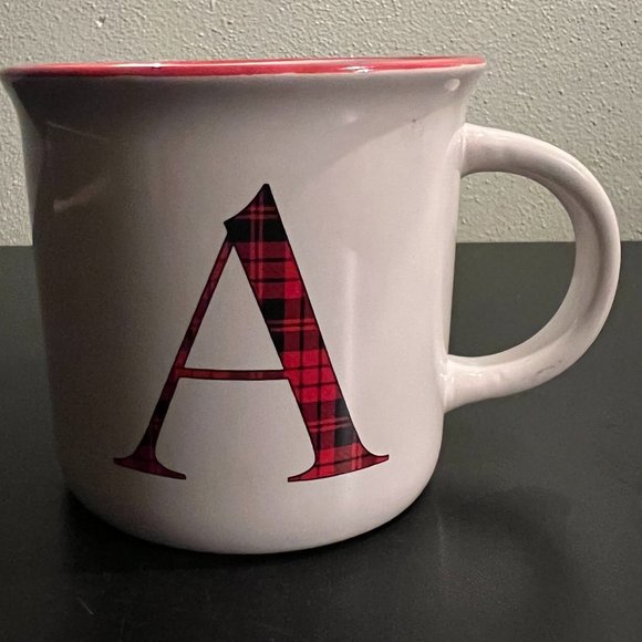 GLOBAL DESIGN CONNECTIONS Scottish Tartan Letter “A” Monogram Initial Mug - Picture 1 of 5